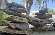 NATURAL FLAT LIMESTONE* 10 Lbs/10 Med Size Rocks~Stacking-Display-Animal Habitat picture