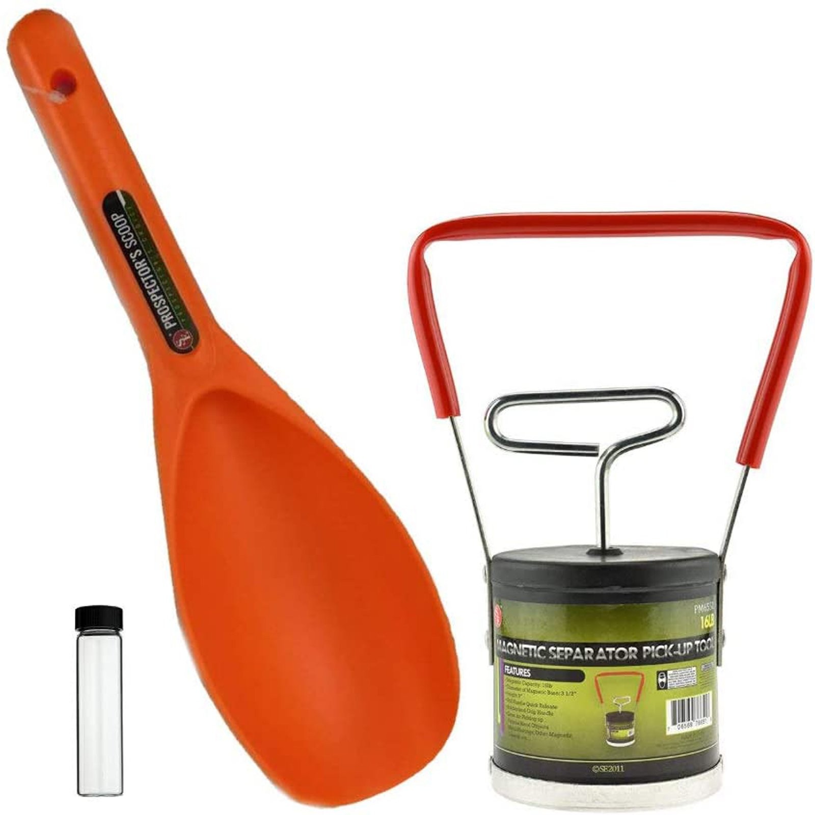 ASR Outdoor 3pc Metal Detecting Plastic Scoop Magnet Glass Vial Gold Panning Kit ASR Outdoor 3pc Metal Detecting Plastic Scoop Magnet Glass Vial Gold Panning Kit