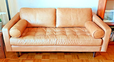 Poly & Bark Napa 72" Apartment Sofa - Full Grain Genuine – Cognac tan picture