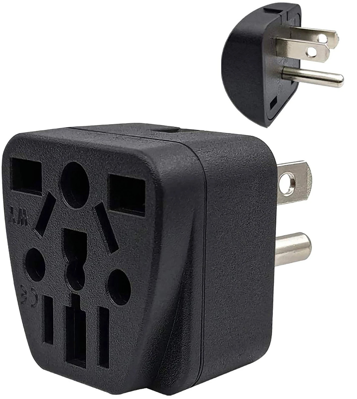 US Travel Plug Adapter Eu/Uk/Au/In/Cn/Jp/Asia/Italy/Brazil to USA (Type B), 3 Pr