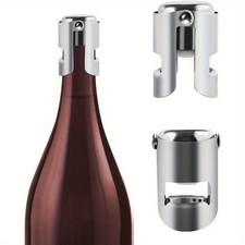 2 Pcs Stainless Steel Champagne Stopper -Leak Proof Sparkling Wine Bottle Sealer picture