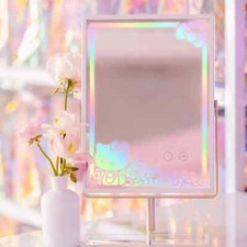 Hello Kitty RGB Makeup Mirror with Catchall Tray Dimmable Rainbow Lighting NIB picture