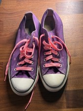 2005 Unisex Low Top Chuck Taylor sneakers. Custom Dyed. Pink, Purple, Galaxy picture