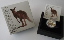 Australia 1 Dollar 2025 Australian Kangaroo 1 Oz Silver High Relief Coloured picture
