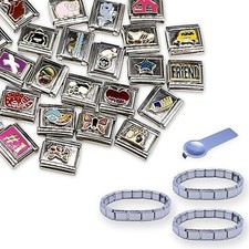 Fablinks Italian Charm Bracelet Charms-Italian Link Starter Pack, 9mm Stainless picture