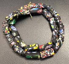 Vintage Venetian African Style Chevron Bead Long Strand picture