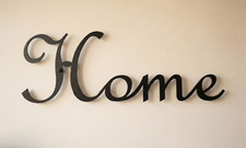 16" HOME Decorative Wrought Iron Word sign for wall (No Hardware) picture