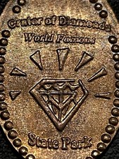 World Famous Crater Of Diamonds State Park Zc Elongated Penny #071714 picture