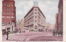 Seattle Hotel James Street & Yesler Way Seattle Washington Postcard 1910's picture