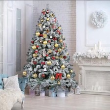 7Ft Artificial Christmas Tree With Snow Flocked Xmas Tree picture