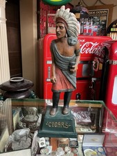 Vintage Cigar Store Indian Store Display Counter Model 23 Inches Tall Chalkware. picture