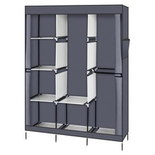 Heavy Duty 4 Tier Portable Closet Home Wardrobe Clothes Rack Storage Organizer picture