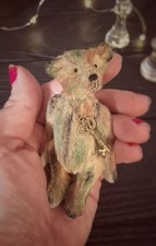 OOAK  Vintage Tiny Teddy Bear Handmade Mohair Miniature Collectible Gift picture