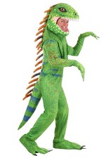 Adult Green Iguana Lizard Costume - Realistic Jumpsuit for Halloween Cosplay, Po picture