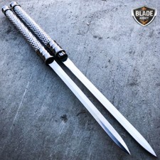 25" NINJA SAMURAI Dual Blade TWIN SWORDS Katana Japanese Combat COSPLAY Knife picture