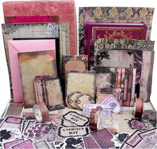 Vintage Scrapbooking Supplies Kit, 185Pcs Junk Journal Kit, A6 Scrapbook Paper picture