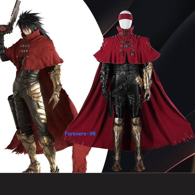 Game Final Fantasy VII Rebirth Vincent Valentine Cosplay Costume Men Outfit Prop Game Final Fantasy VII Rebirth Vincent Valentine Cosplay Costume Men Outfit Prop