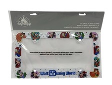 Disney Parks License Plate Frame Metal Main Characters Walt Disney World NEW picture