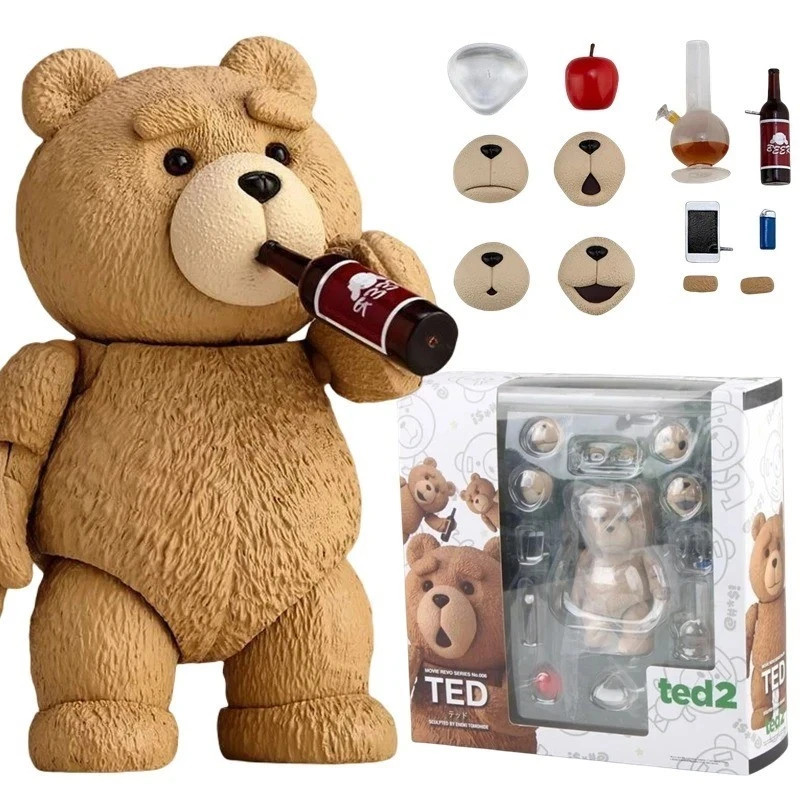 AMAZING YAMAGUCHI Ted 2 Figure Ted Teddy Bear Action Figure Revoltech Model Toy AMAZING YAMAGUCHI Ted 2 Figure Ted Teddy Bear Action Figure Revoltech Model Toy