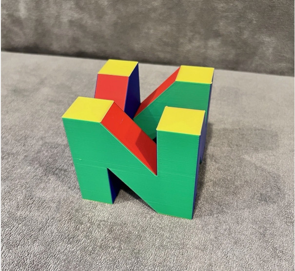 Nintendo 64 N64 Logo 4in 3D Printed Display Statue Retro Gaming Room Decor Nintendo 64 N64 Logo 4in 3D Printed Display Statue Retro Gaming Room Decor