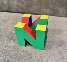 Nintendo 64 N64 Logo 4in 3D Printed Display Statue Retro Gaming Room Decor picture