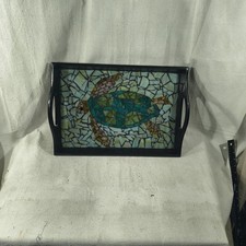 Original Glass Mosaic Tray " Under The Sea" 12" X 15" By Timothy Designs picture