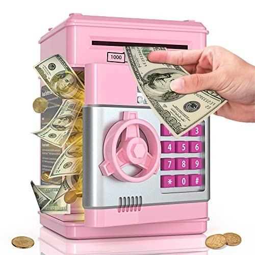 Electronic ATM Safe Piggy Bank for Kids - Real Money Savings Coin Bank with Code Electronic ATM Safe Piggy Bank for Kids - Real Money Savings Coin Bank with Code
