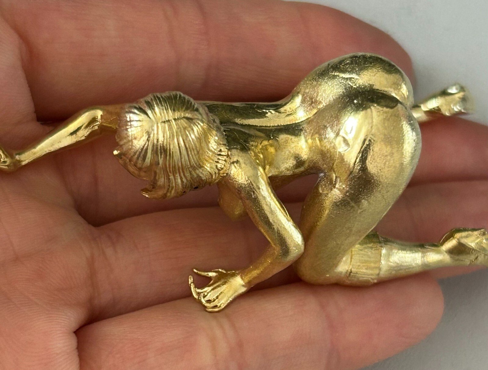 Asian Copper Casting Young Girl Art Ornaments Statue Collection Table Decor