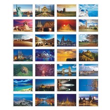Beautiful Postcard set of 30 Post card variety pack World travel sites4x6 Inches picture