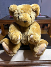 Vintage Vermont Teddy Bear Company Brown Jointed Plush Bear 16” USA picture