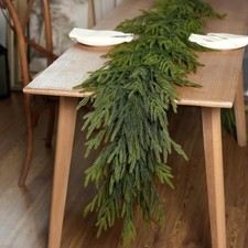 Christmas Norfolk Pine Garland Artificial Real Touch Greenery Garland for Mantle picture