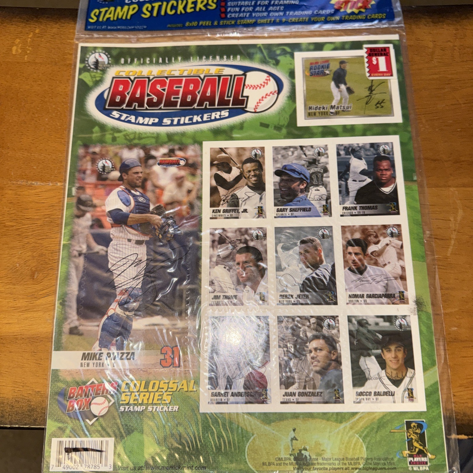 Collectible Baseball Stamp Stickers Batters Box Colossal Series