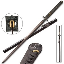 40" Fire Damascus Full Tang Samurai Katana Sword Japanese Ninja with Sheath picture
