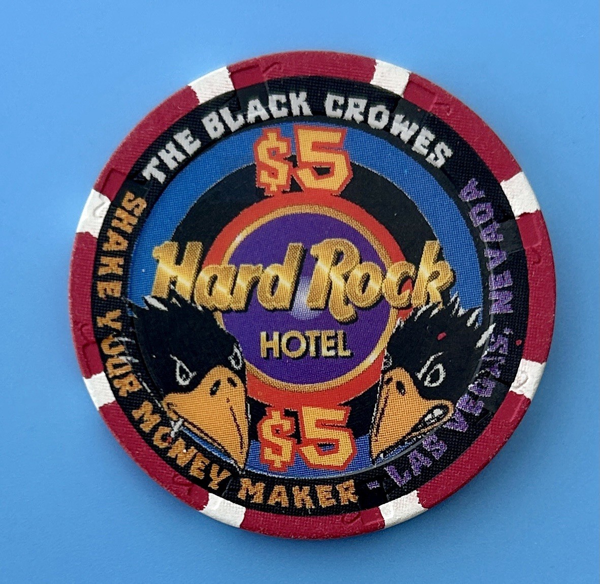 THE BLACK CROWES Hard Rock Casino Vegas Chip "Shake Your Moneymaker" NEVER USED