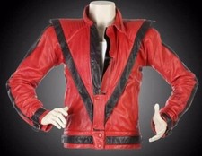 Michael Jackson Thriller Red Classic Vintage Leather Jacket for Halloween picture