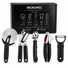 RICKUNCL Kitchen Tool Set, 5-Piece Gadgets Set with Large, Black picture