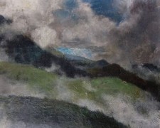 Rising Mist Fog Mountains Print 11x14 Museum 100% Cotton Giclee Paper A55 picture