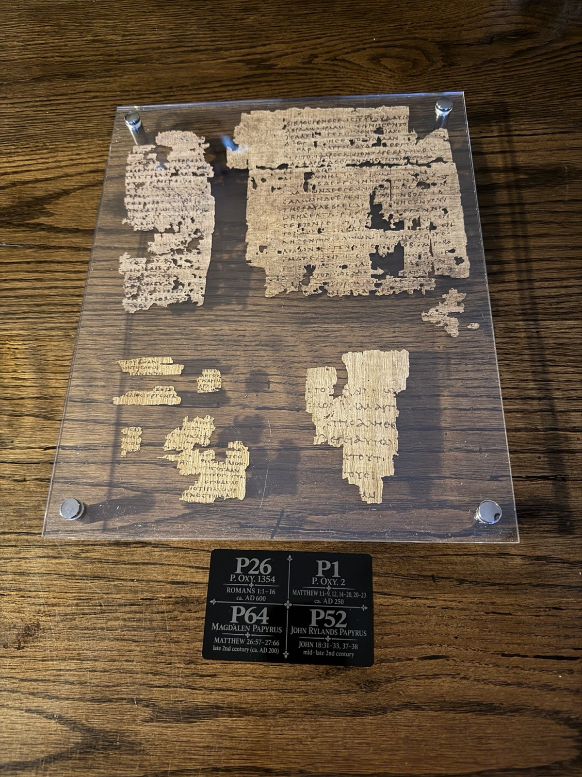 Early New Testament Papyrus Replica Collection P1 P26 P52 P64 Greek Manuscripts Early New Testament Papyrus Replica Collection P1 P26 P52 P64 Greek Manuscripts