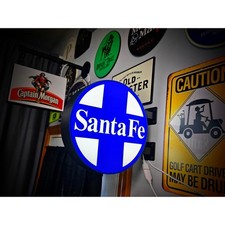 Santa Fe ~ Railroad 2-Sided LED Lightbox 9 Inch Light Box LED Sign 3D Printed Wa picture