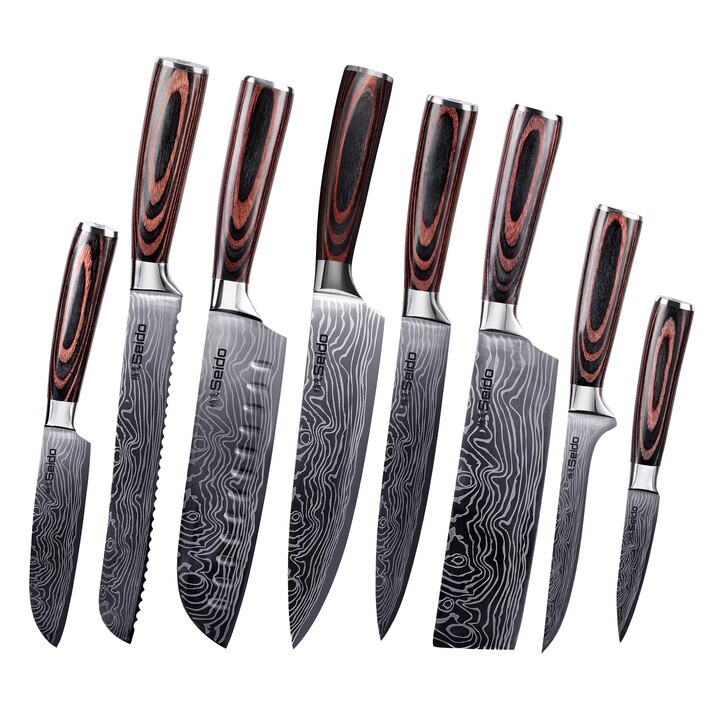 Seido Knives Japanese Master Chef Knife Set, 8-Piece Professional Kitchen Knives Seido Knives Japanese Master Chef Knife Set, 8-Piece Professional Kitchen Knives