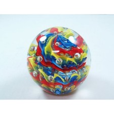 M Design Art Glass XL Colorful Abstract Mutil-Layer Rainbow  Paperweight picture