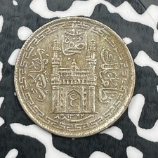 AH 1362 (1943) India Hyderabad 4 Annas Lot#N1064 Silver! picture