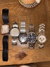 Lot 5 Men’s Fashion Watches Guess(x3), Fossil, DKNY picture
