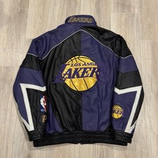 Vintage Pro Player Los Angeles Lakers Leather Jacket Mens XL 90s Wilsons NBA picture
