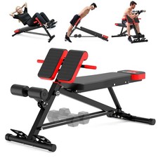 K KiNGKANG Adjustable Weight Bench,Roman Chair 112 cm x 34 x 20 cm, Black picture