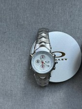 Oakley Judge Chronograph Watch White Dial Matte Strap picture