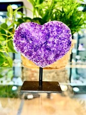 Amethyst Heart On Stand 💙 picture
