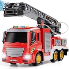 Fire Truck Toy for Kid 3 4 5 6 7 8 Years Old - Fire Trucks Playset Rotating... picture
