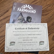 Farmhand #1 Variant Comic Autograph Guillory Chew/certificate of Authenticity  picture