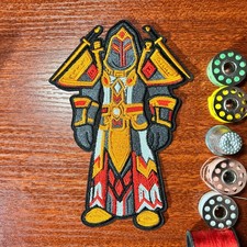 Paladin Judgement Armor Patch WoW Holy Knight MMORPG Gaming Iron On 5x3.5" picture